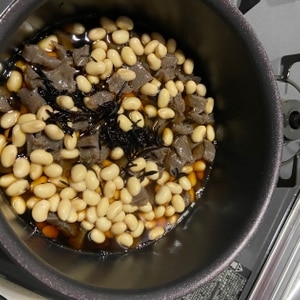 麺つゆで簡単！ひじき と大豆の煮物